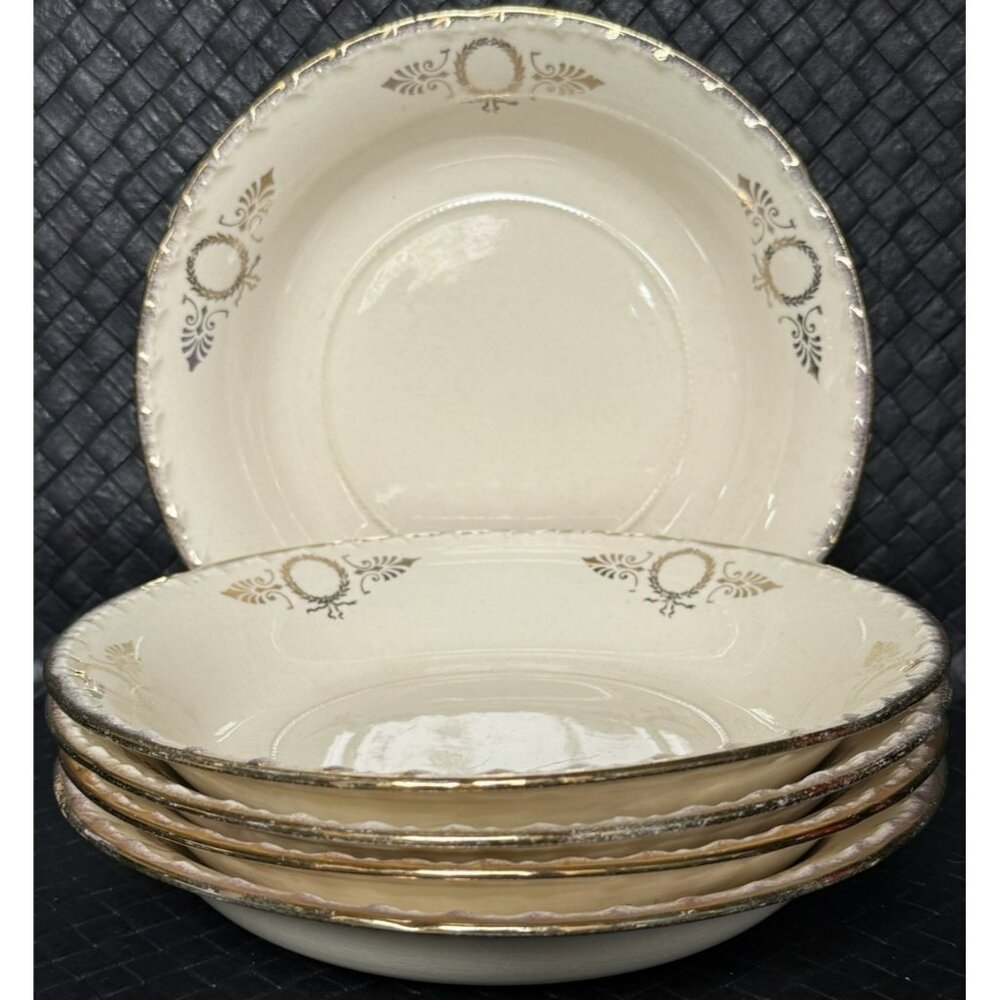 Crooksville China Company 5 Salad Bowls USA Vintage Excellent Display Pieces